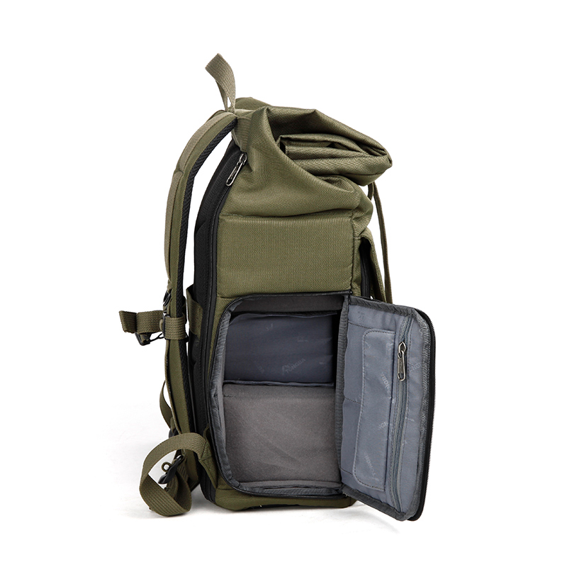 上下分仓式侧开快取机户外双肩摄影包S-3739