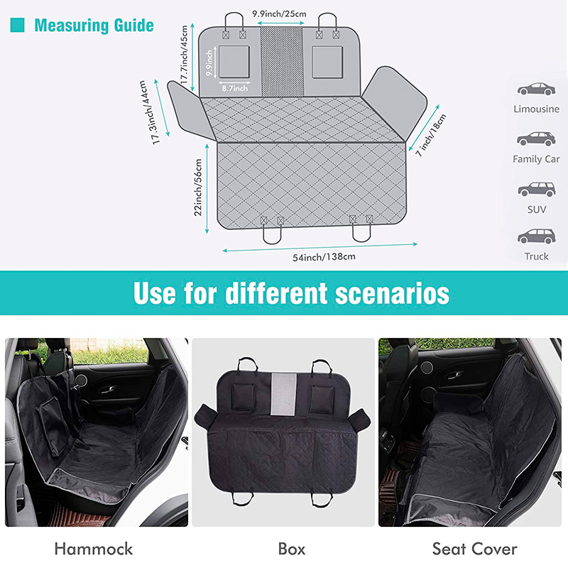 车载后排双座全包围座椅宠物狗坐垫