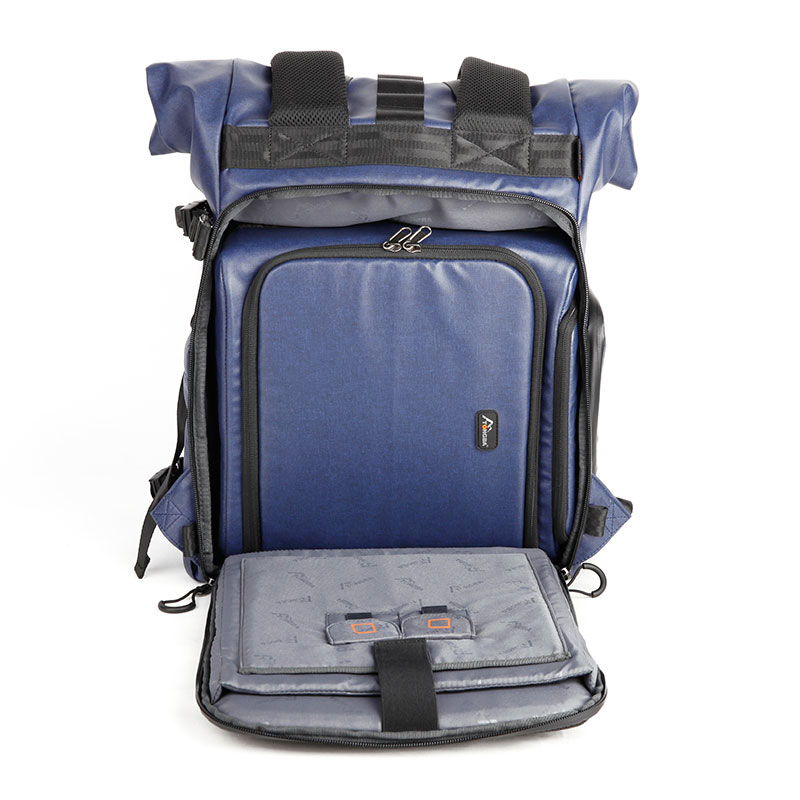 超酷户外防盗卷盖摄影双肩背包 S-3721