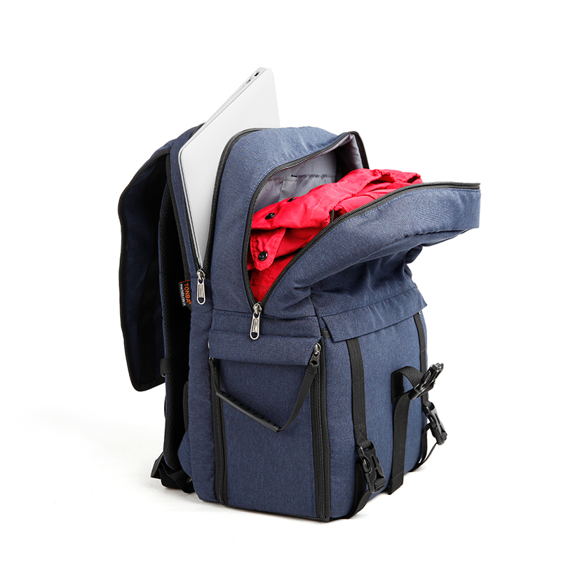 上下分仓式侧开快取双肩摄影包S-3742