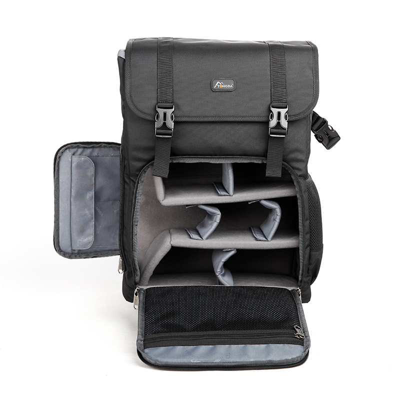 侧开快取上下分仓相机双肩包S-3741