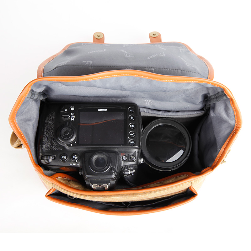 复古帆布单肩摄影包D-1021