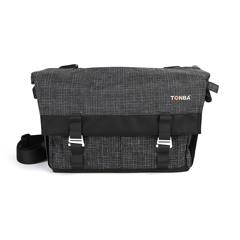 休闲格仔卷盖单肩摄影包 T6200
